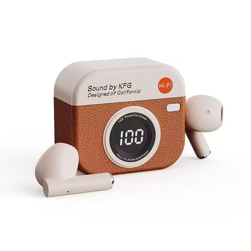 Q86 Retro Camera style Bluetooth Tws  Earbuds Headphones